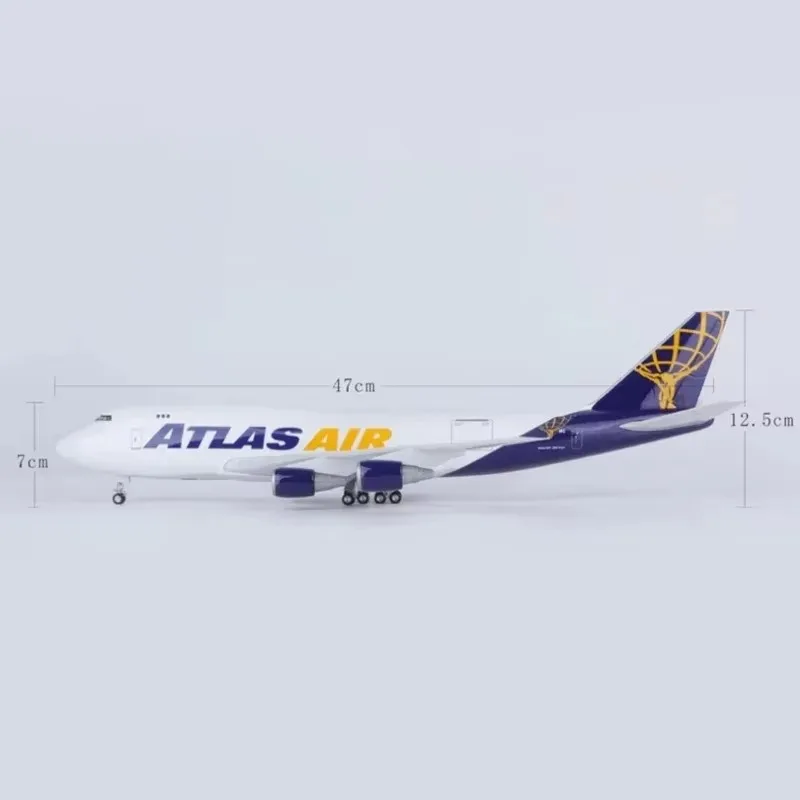 Масштаб 1:150 47 см 747 Модель самолета Atlas Air Boeing B747 Литая смола Украшение со
