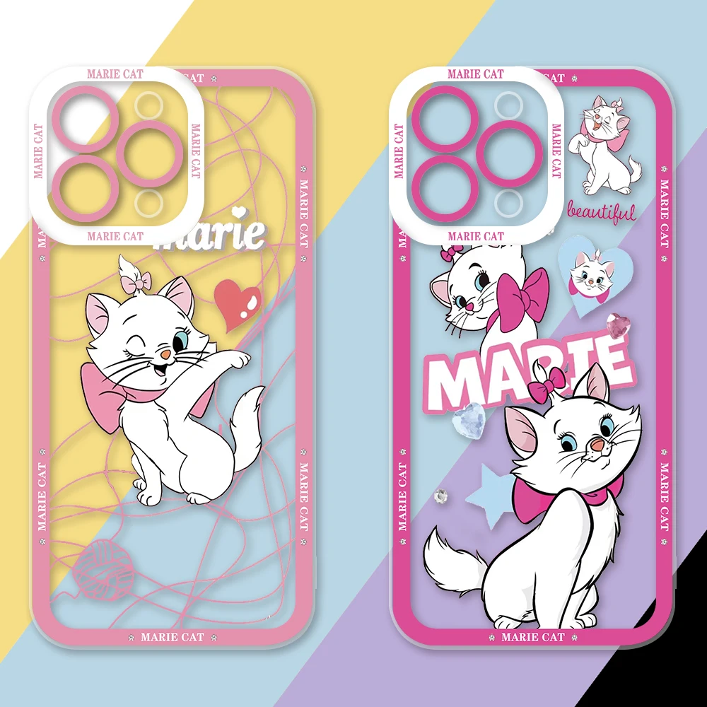 Чехол для телефона с изображением Мари-кота аристокотов iPhone 15 14 12 13 11 Pro Max Mini 8 7 6 6S X