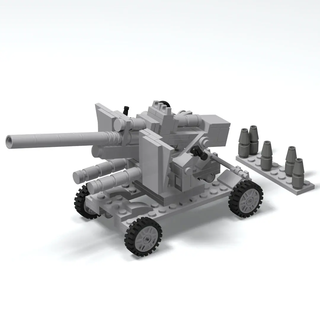 

WW2 Military Weapons Building Block Toy German Pz Sfl IVc anti-tank gun moc Brick Toy Educational for Children Kids Gift