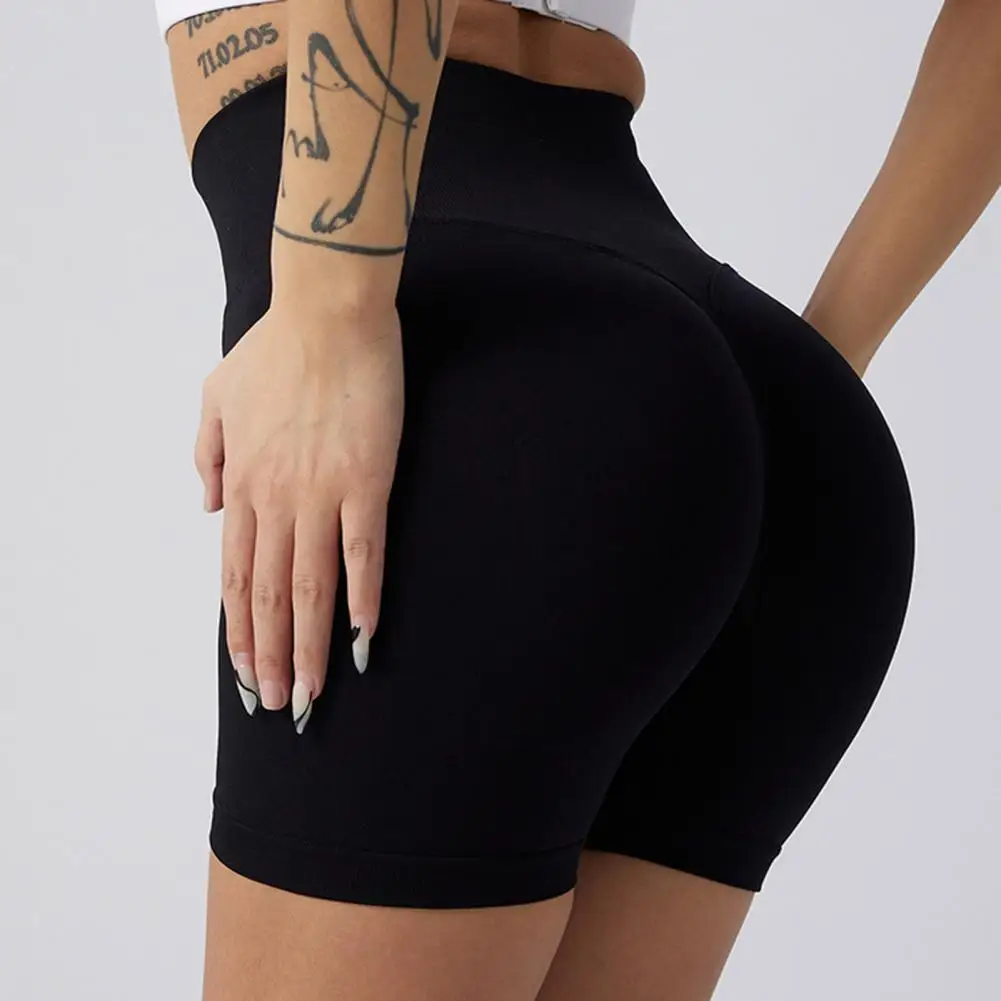 

Trendy Women Sports Pants Bodycon Solid Color Gym Leggings High Waist Women Sports Pants