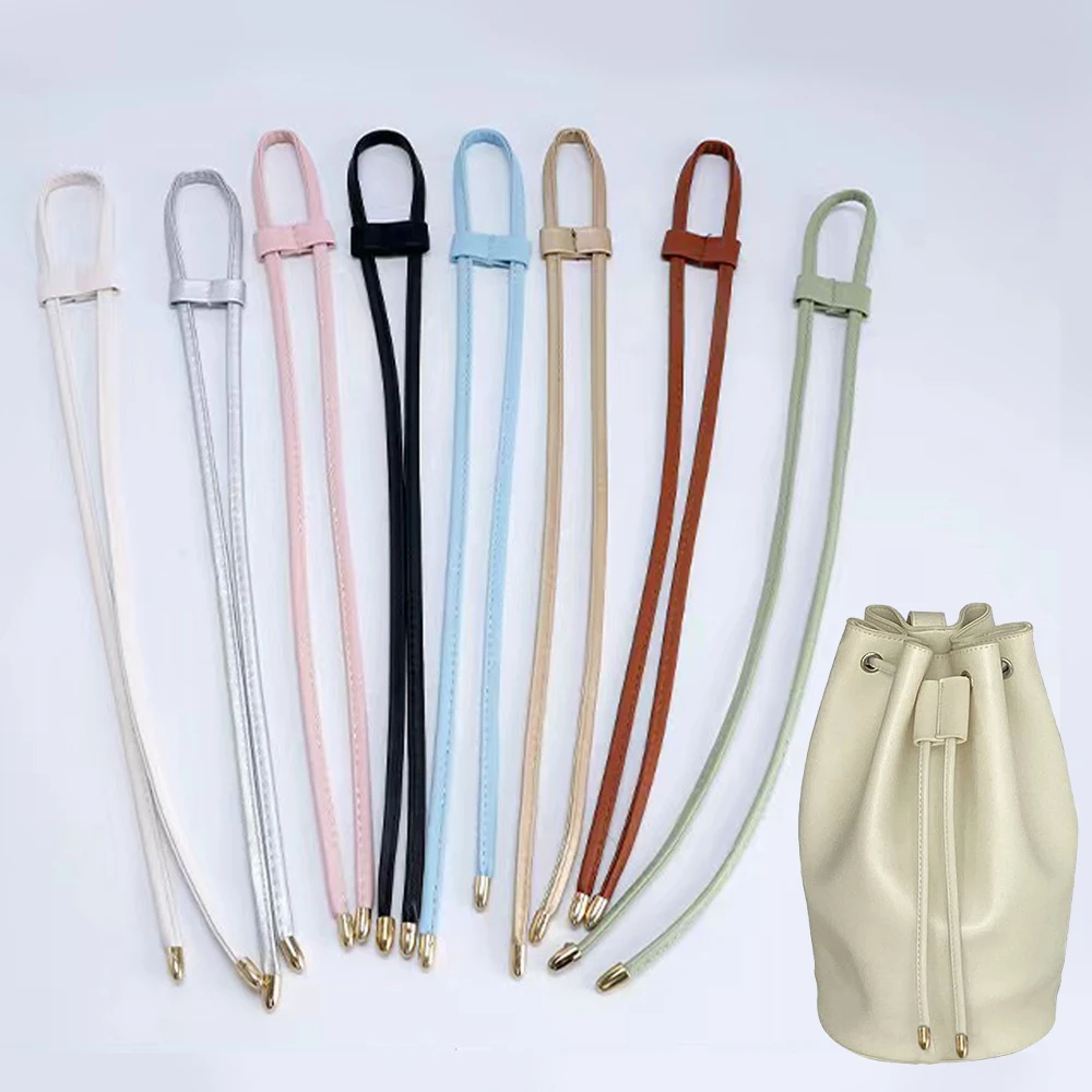 

Bucket Bag Shoulder Strap Drawstring Strap Classic Solid Color Bag Strap Versatile Durable Leather Woven Bag Accessories