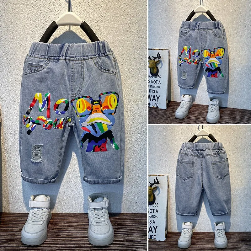 

Children Wears 2-9 Years Kids Clothes Jeans Shorts Classic Pants Boys Denim Short Trousers Clothing leisure