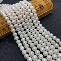 aaa grade 100 natural freshwater pearl beads 6 9mm high quality near round pearls charm jewelry diy bracelet necklace accessory