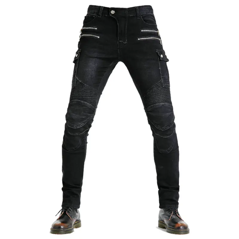 Motorcycle riding jeans slim fit casual motorcycle pants zipper multi bag riding pants fall proof cross-country motorcycle pants enlarge