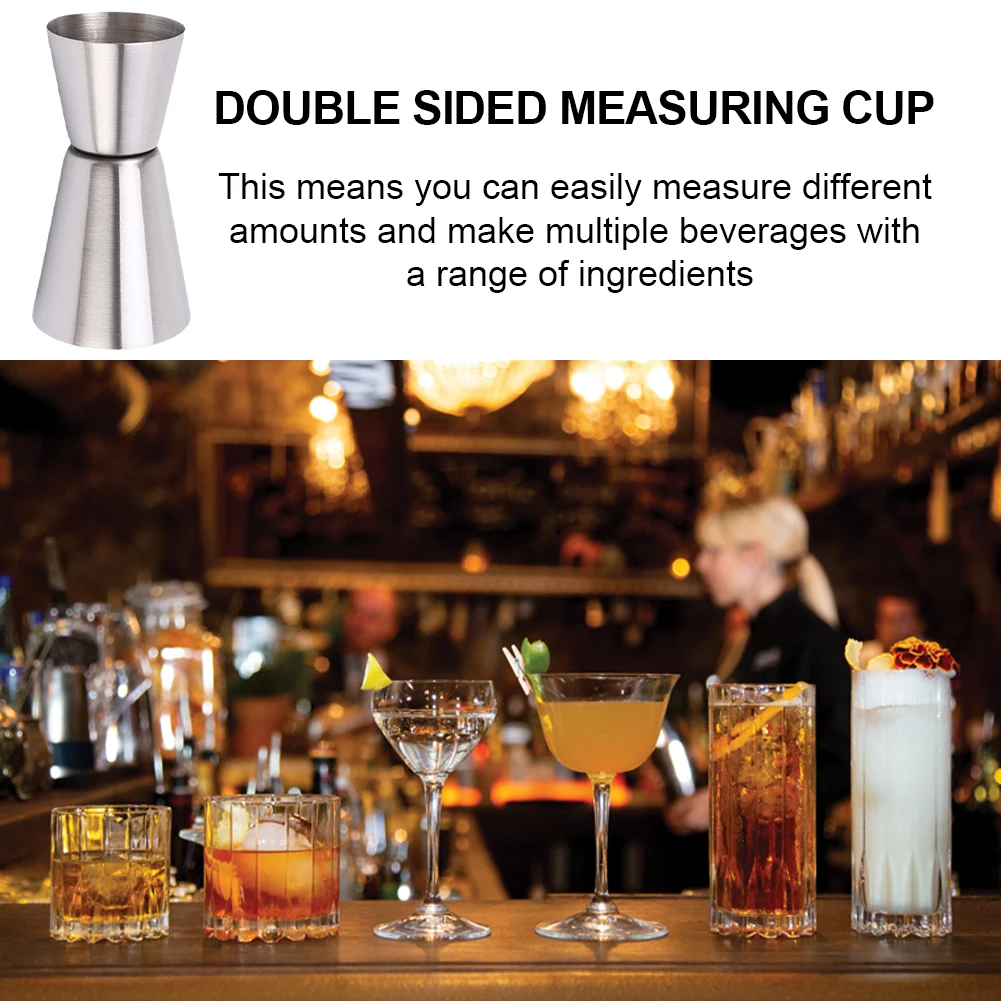 Двойной мерный стаканчик Single Double Shot Drink Spirit круглый ободок и тонкая талия из