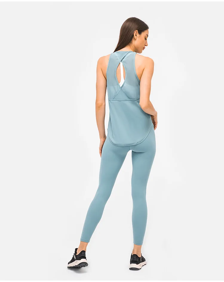 Luluwomen's Workout Clothing Yoga Tank Top Outdoor Jogging Sports Top Sportswear Woman Gym Fitness Breathable Leisure Vest