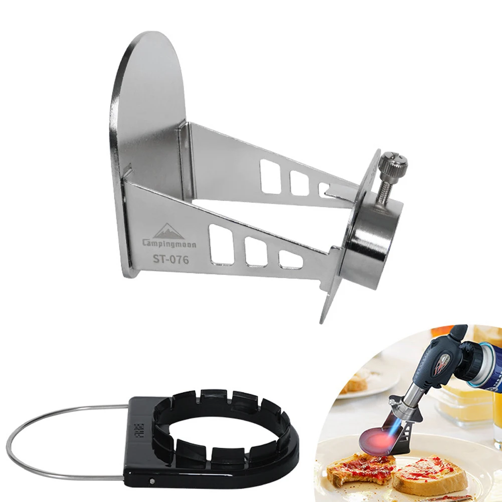 

Searing Plate Flamethrower Accessories Stainless Steel Fire Maker Pudding BBQ Baking Welding Searing Plate with Holder