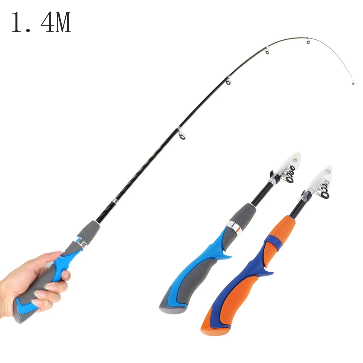 

Telescopic Fishing Rods 1.4M Ultralight Glass Fibre Telescopic Ice Fishing Rods Travel Sea Rock Casting Rods