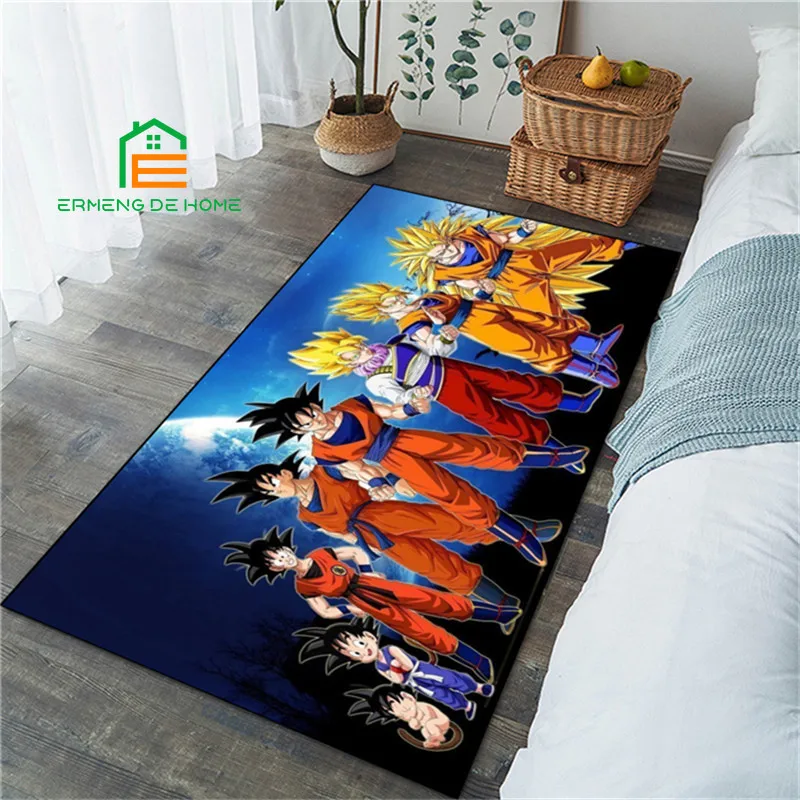 

Anime Goku Carpet Rug Door Mat 3D Pattern Printing Carpet Hall Bedroom Cold Pressing Fashionable Carpet 14 Sizes