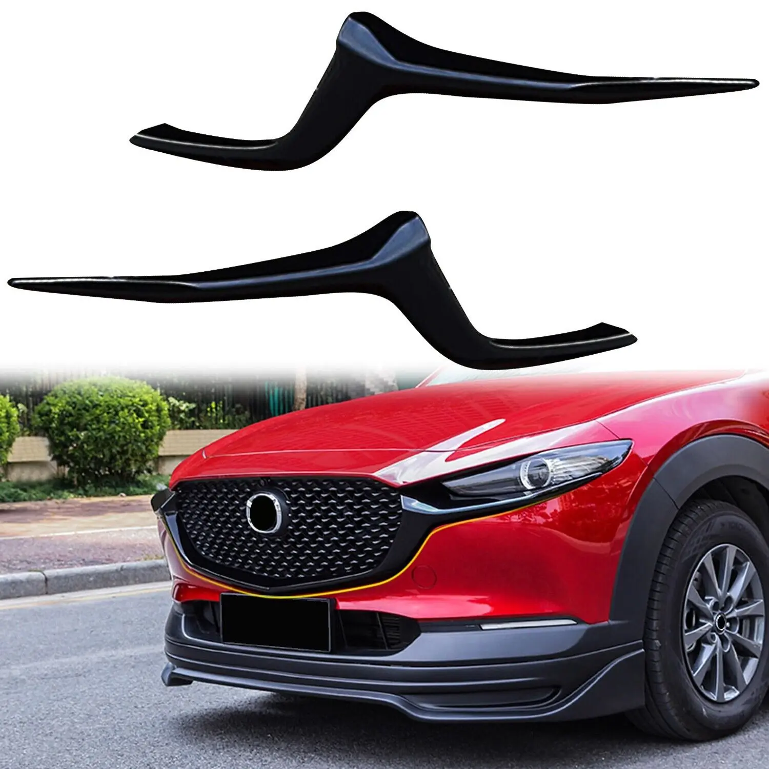 

Для Mazda CX-30 CX30 2020-2024 ABS Глянцевая черная передняя зеркальная крышка молдинговая отделка автостайлинг Внешние детали аксессуары