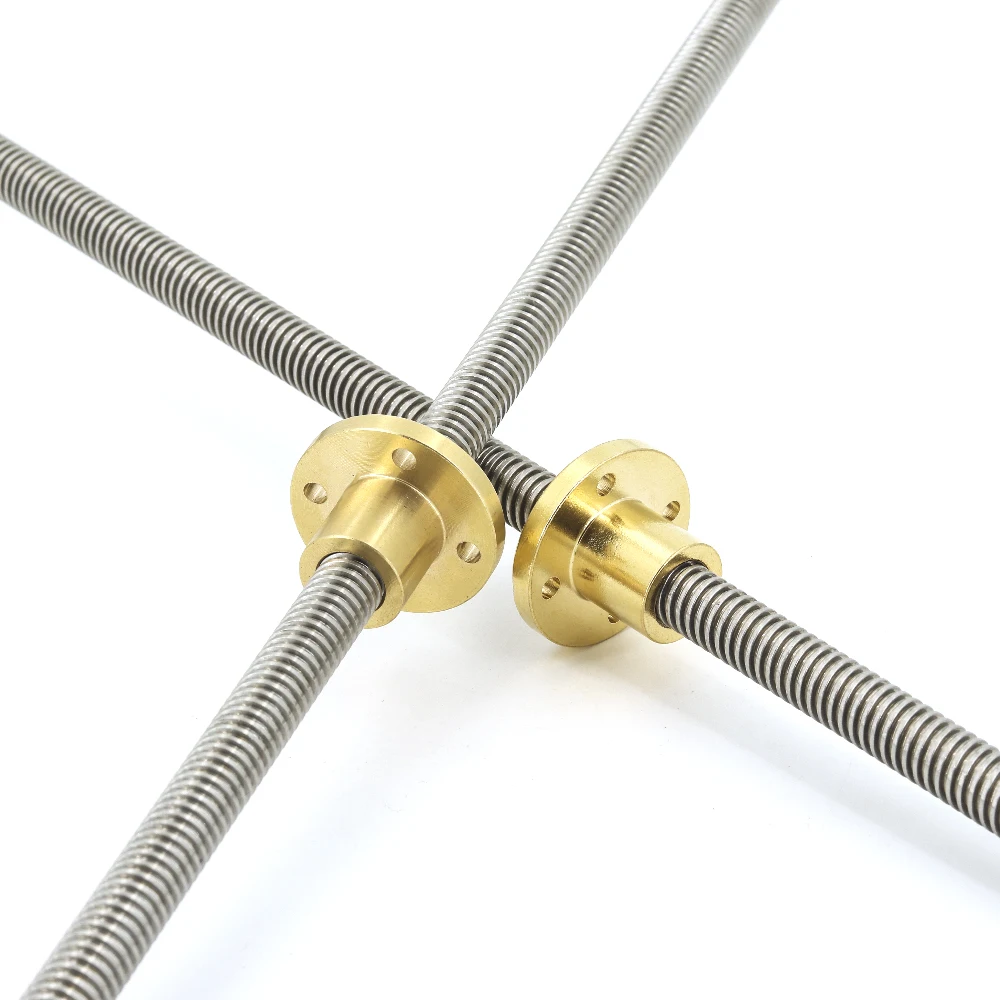 304 stainless steel T10 screw length 420mm lead 10mm 12mm trapezoidal spindle 1pcs With brass nut |