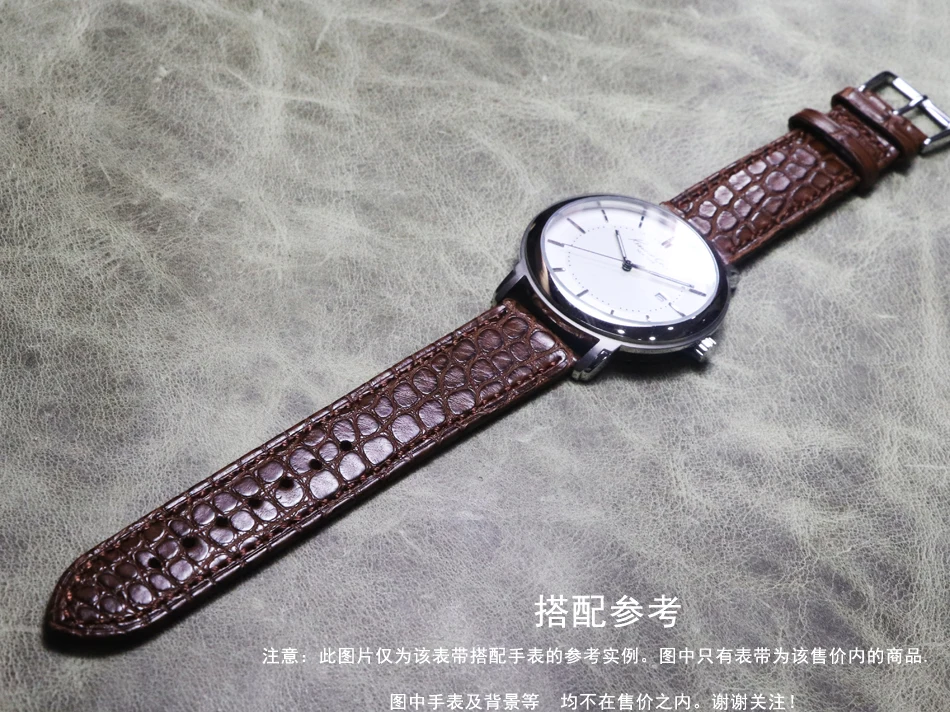 Handmade Crocodile Watch strap Alligator Genuine Leather Watchband thin man Belt Bracelets 16 18 19 20 21 22mm Watch accessories