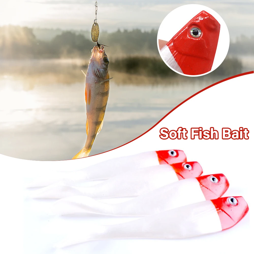 

10.5*2.1cm PVC Soft Bait with Realistic Shape Lightweight Great for Zander Perch Portable Durable Glass-eyed Bait N66