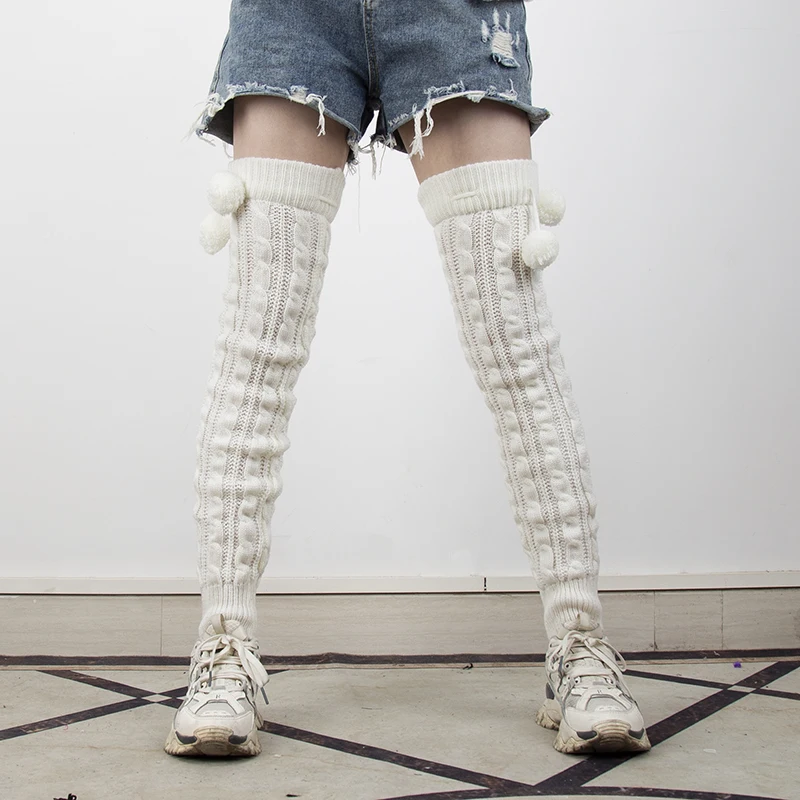 Over Knee Women Knit Boot Cuffs Leg Warmers Girl Leg Warmers Knitted Foot Cover Autumn Winter Leg Warmer Heap Socks