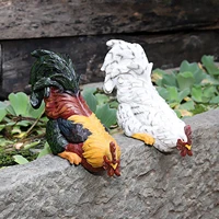 funny chicken garden statue figurine resin rooster figure crafts hen ornaments garden decor crafts patio lawn yard sculpture