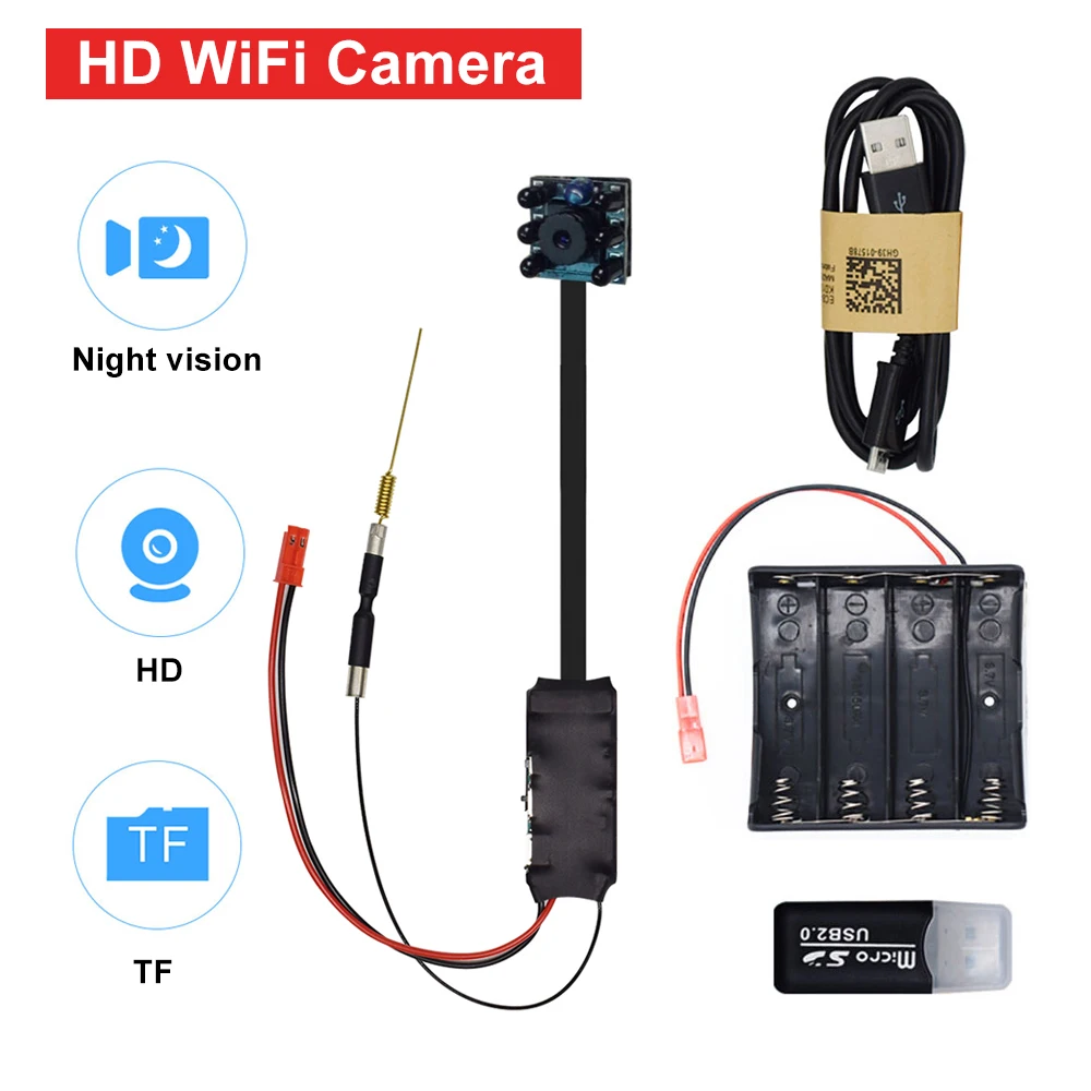 

Мини-камера HD 1080P, Wi-Fi, портативная, с функцией ночного видения