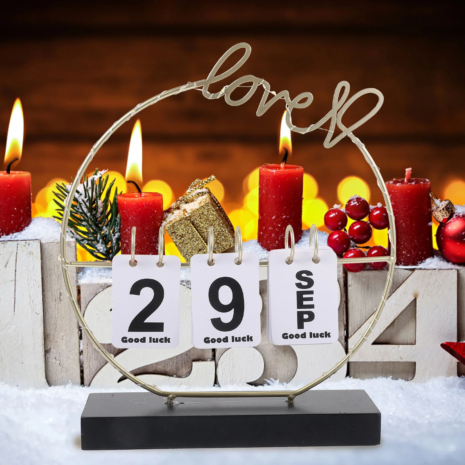 Домашний декор перекидной календарь стоячий стол для вечного деревянного