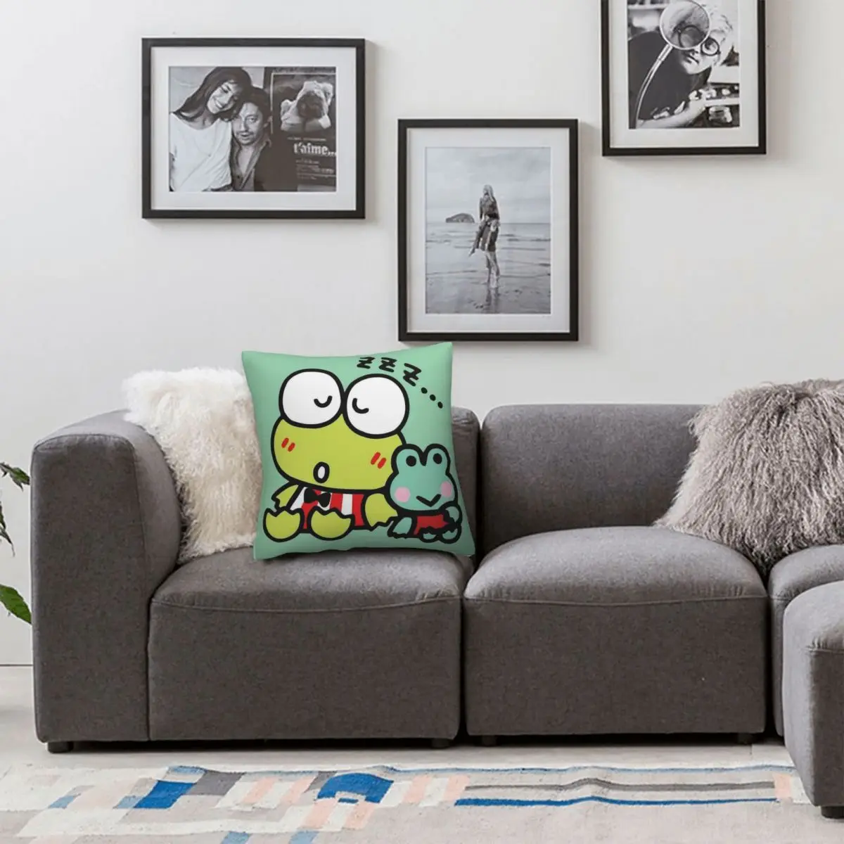 Наволочка Keroppi Kerokero квадратная наволочка в стиле ретро, модная дизайнерская наволочка для дивана, автомобиля, домашний декор (art.: 3920d319fcb73) - 3920d319fcb73