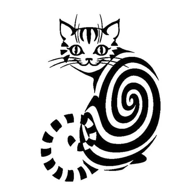 

12.5cm*17.5cm Cheshire Cat Animal Vinyl Stickers Decals Decor Black/Silver