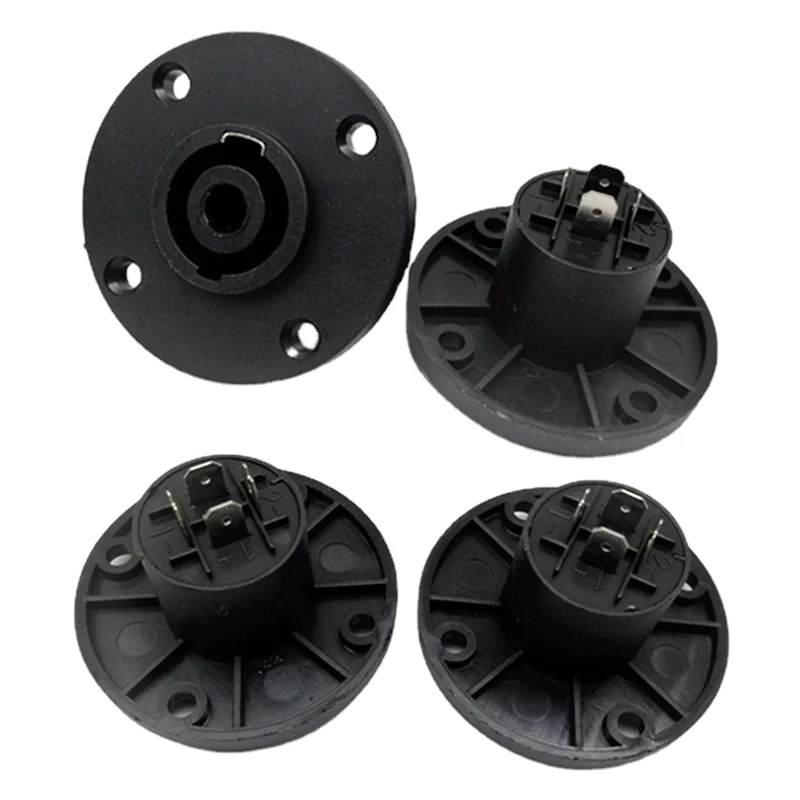 

Round Speaker Jack Plate with Metal Insert SpeakOn Panel Mount Socket Kits