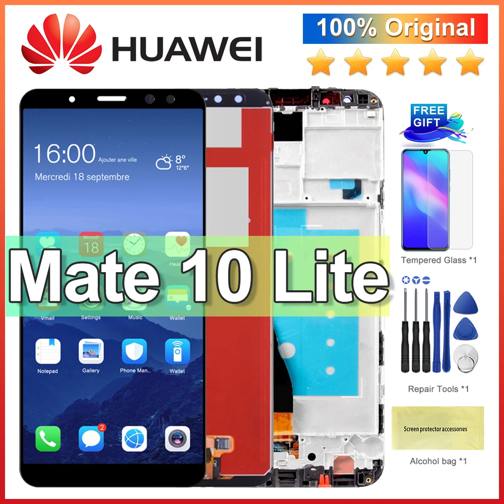 

5.9" Original For Huawei Mate 10 Lite RNE L01 L02 L03 L21 LCD Display Touch Screen Digitizer With Frame Replacement Mate10 lite