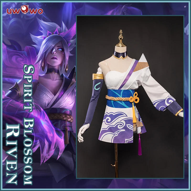

[Распродажа только 2XL] костюм для косплея uwowo Riven LOL Spirit Blossom Riven League of Legends, костюмы, популярный костюм для Хэллоуина