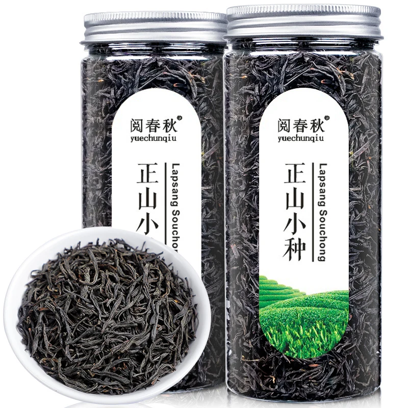 

2022 new Wuyishan Lapsang Souchong tea Sweet New Black Tea Zhengshan Xiaozhong Tongmuguan Bulk Canned Gift Box 100g/ 1 Can