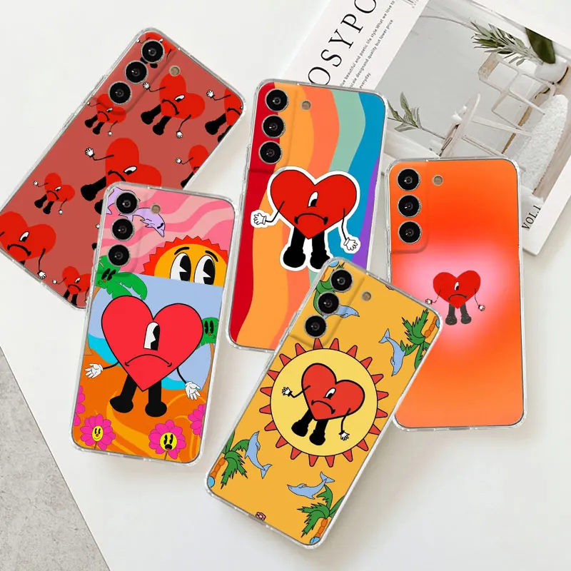 Чехол для телефона с надписью «Love Heart Bunny Perreo Sola», мягкий силиконовый чехол для Samsung Galaxy Note 20 Ultra S23 S22 Plus 5G S10e S20 FE S21 S10