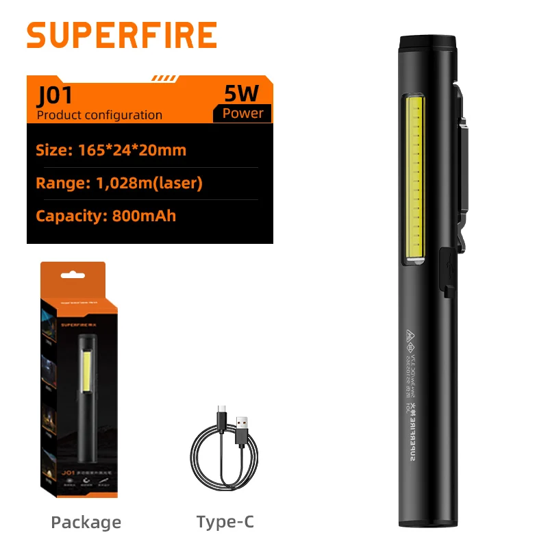 

SUPERFIRE J01 Магнитный водонепроницаемый фонарь