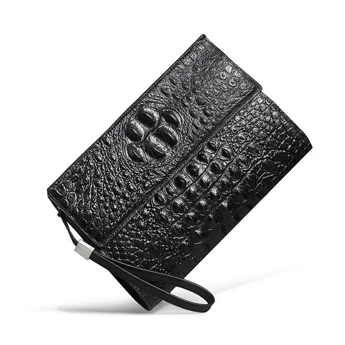 

New Fashion Alligator Business Men's Long Wallets Natural Real Male Cow Genuine Leather Cash Purses Clutch Men Card Holders