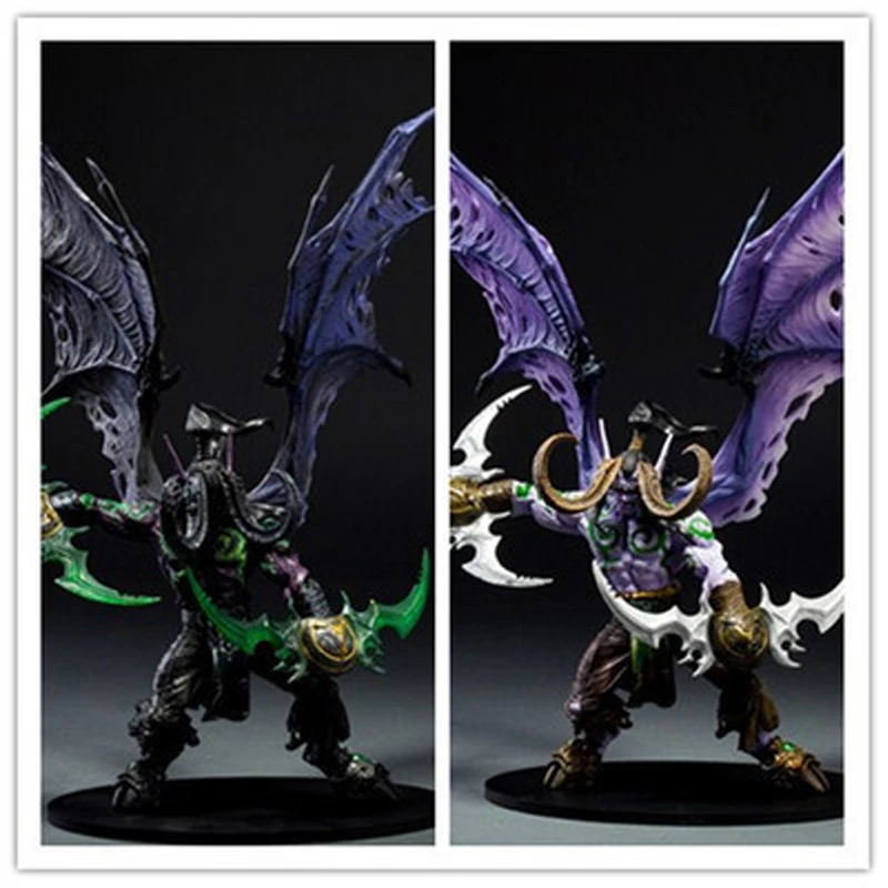 

20cm World Of Warcraft Figure Action Figurine Demon Hunter Illidan Devil Dc05 Statue Figma Game Collectible Model Doll Kids Gift