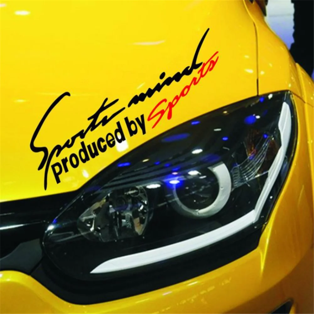 

Personality Racing 'Sports Mind' Car Stickers Hood Light Eyebrow Decals Reflective Decoration Automobiles Accessories Styling