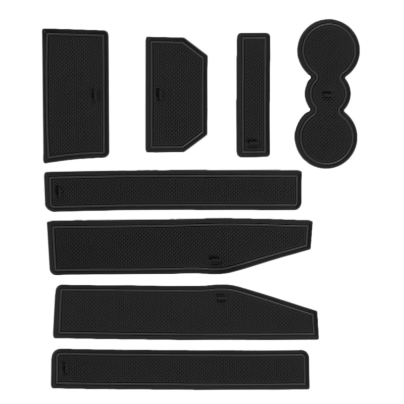 

8 шт./компл. коврик для автомобильных ворот нескользящий коврик для чашки черный резиновый подходит для Land Rover Range Rover Evoque 2012 2013 2014 2015 2016-2019