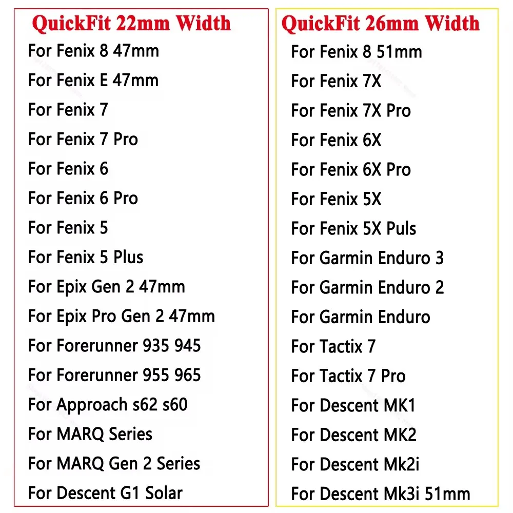 Ремешок Quickfit 26 мм 22 мм для Garmin Epix Pro 51 мм 47 мм Tactix 8 7 Pro Fenix 8 7 7X Enduro3, ремешок для часов из натуральной кожи, аксессуары (art.: 3920cd2bdcd3b) - 3920cd2bdcd3b