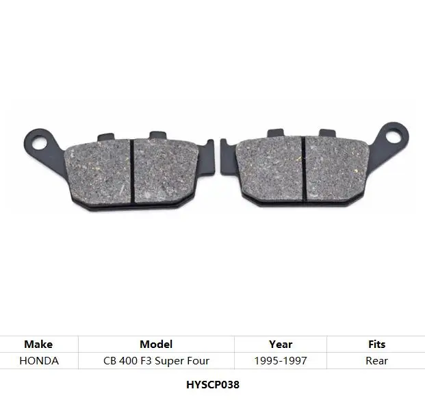 Передние и задние тормозные колодки мотоцикла подходят для HONDA CB400 F