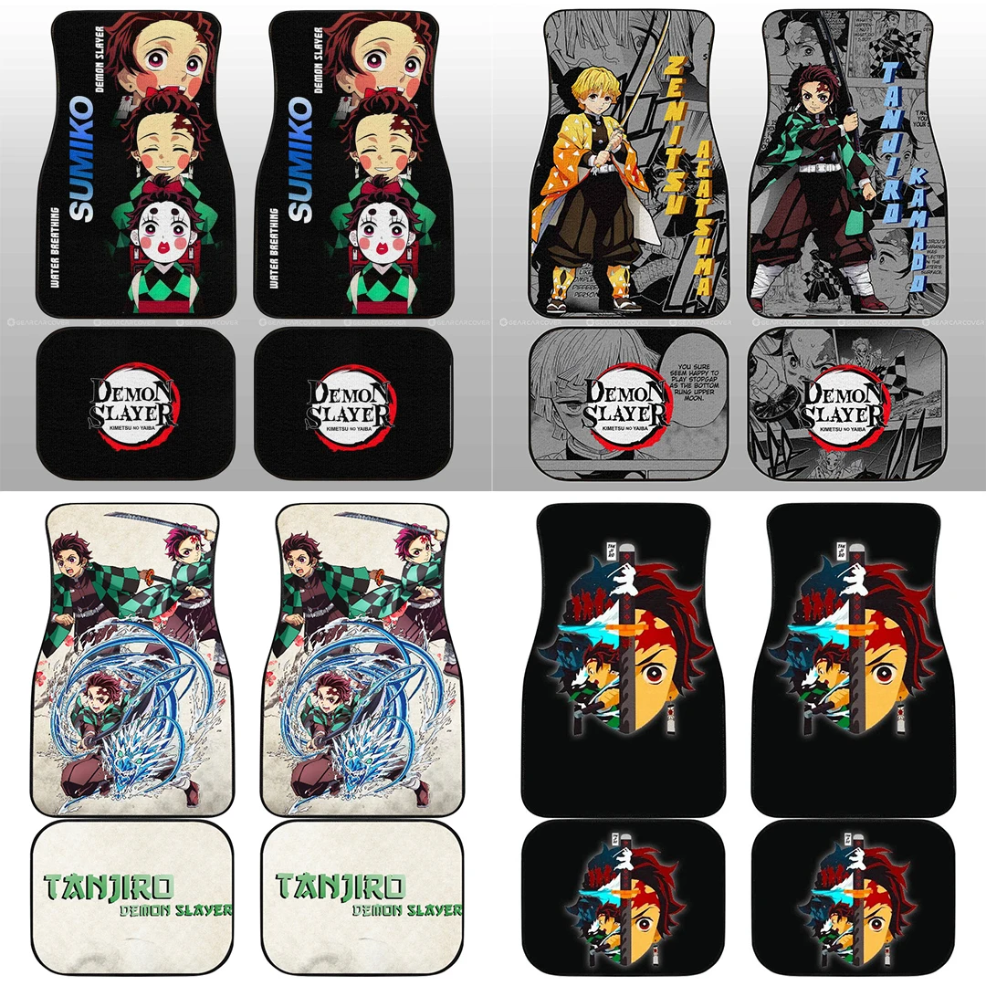 

Tanjiro And Zenitsu Car Floor Mats Custom Demon Slayer Anime Mix Manga Gifts For Fans