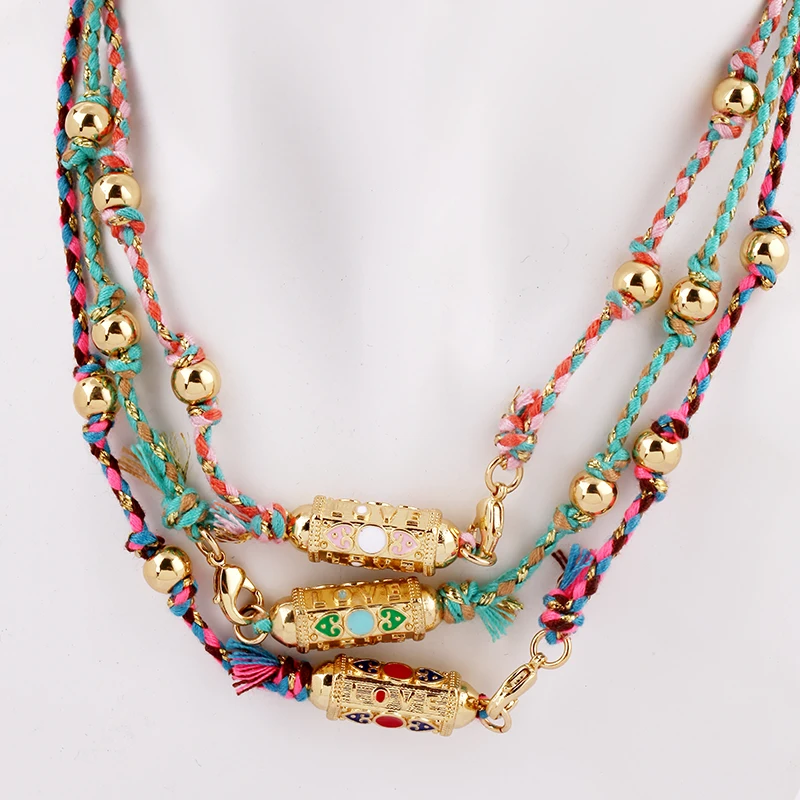 Ожерелье-карабин из натурального хлопка модные ювелирные украшения