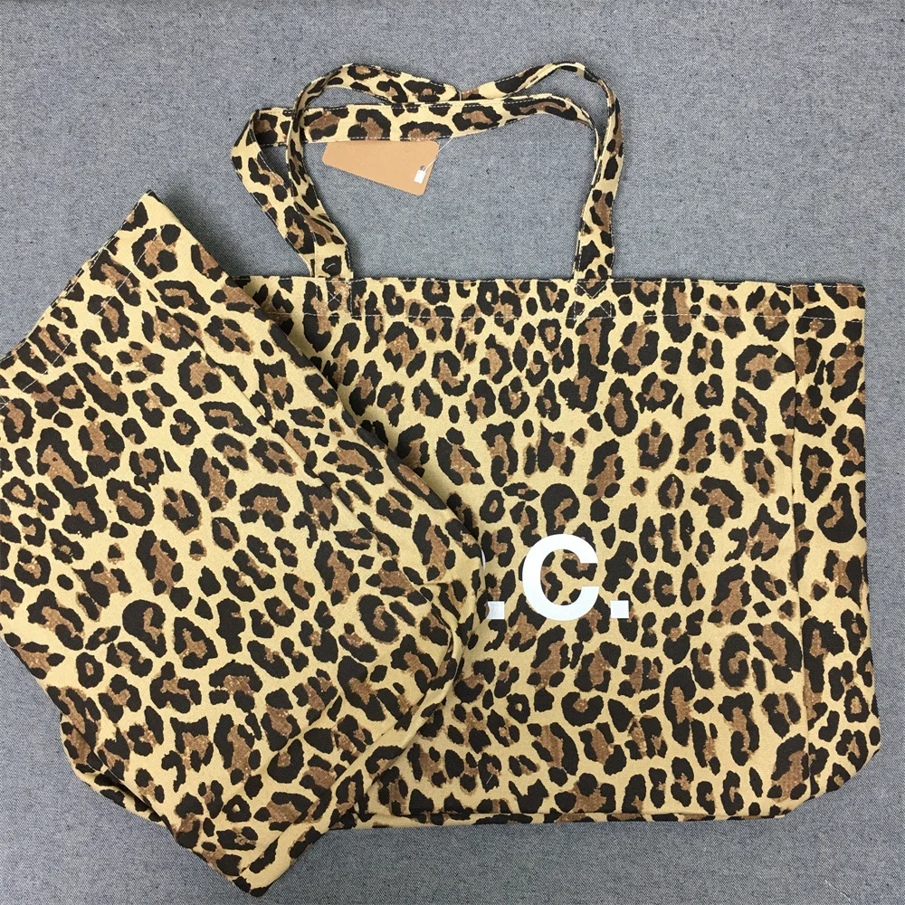 2023 New Leopard Vertical Canvas Shopping Bags Fashion Casual Shoulder Bags Famous Designer Women Purse And Handbags Sac A Main