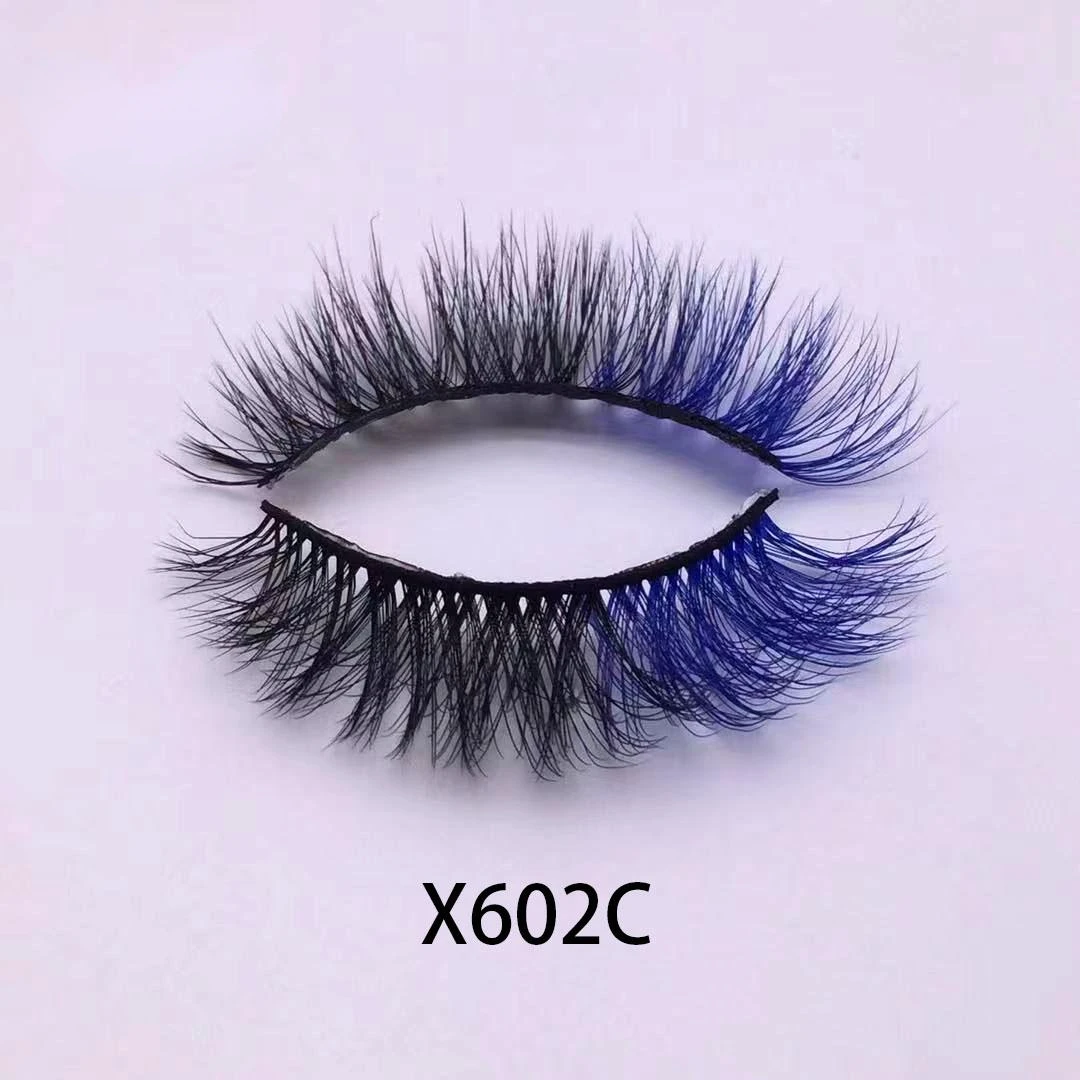 

Mix Color False Lashes Ombre Natural Long Colorful Eyelashes Bulk Dramatic Makeup Fake Lash Party Colored Lashes Wholesale
