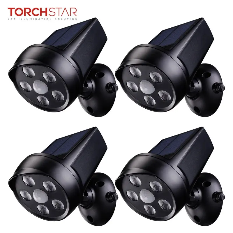 

LED Solar Motion Sensor Lights, CCTV-Like Wireless Outdoor Wall Lighting, Black