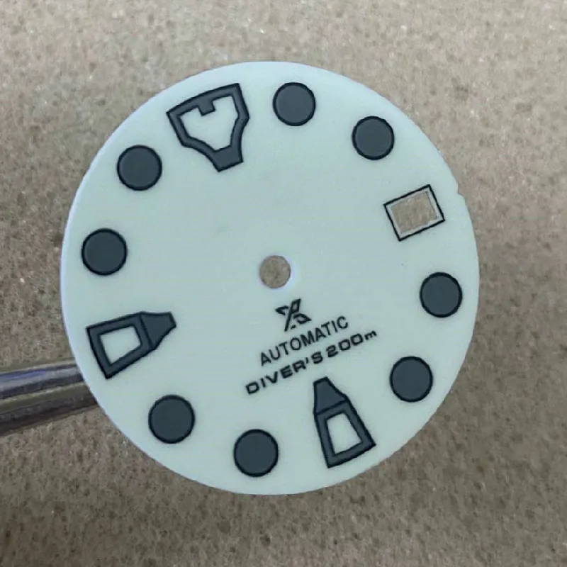 Watch luminous chassis mechanical conversion white dial 28.5mm full C3 green luminous NH35/36 movement watch case Date