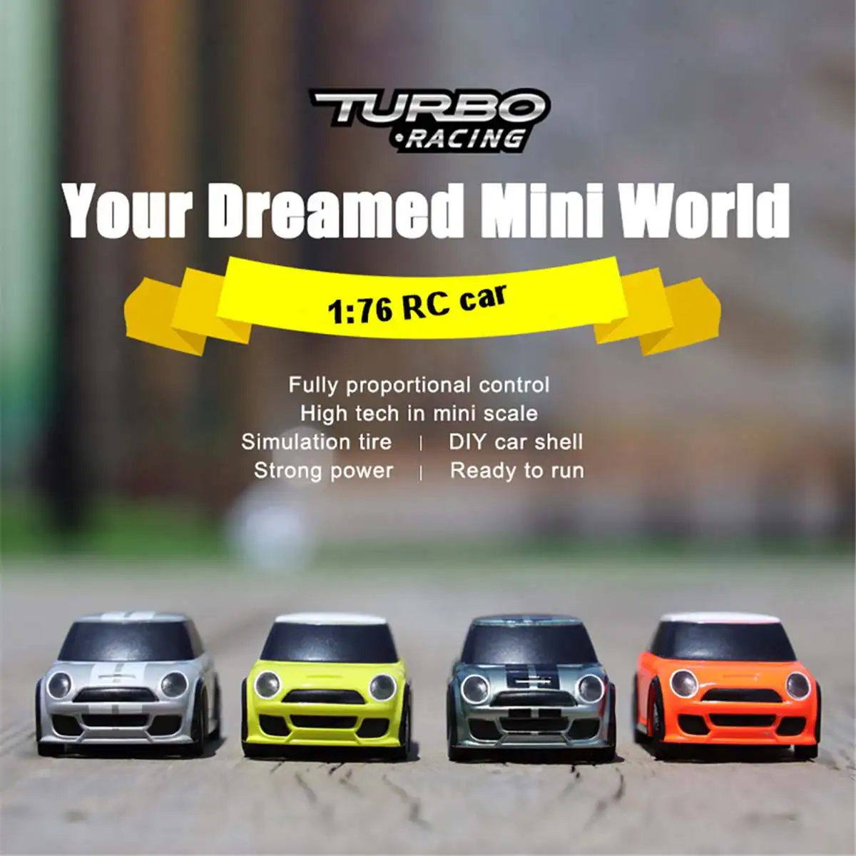 Гоночный Мини-Автомобиль Turbo Racing 1/76 2 4G 3CH RC полностью пропорциональная дрифтовая