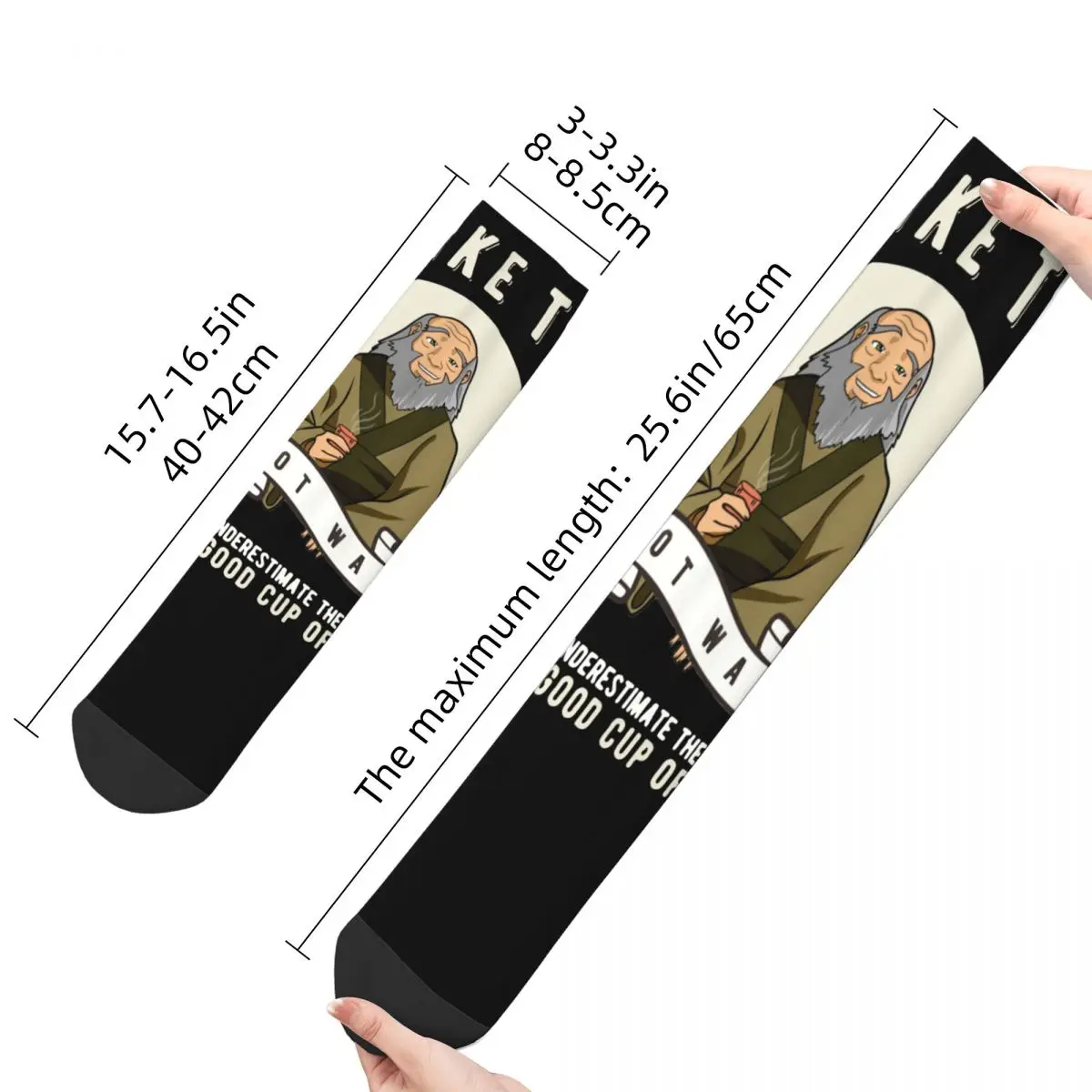 Забавные чайные аватары Iroh Make-The Last Airbender носки для скейтборда из полиэстера