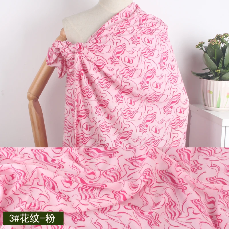 Шифоновая ткань с бронзовым принтом для одежды короткий рукав топ платье шитье