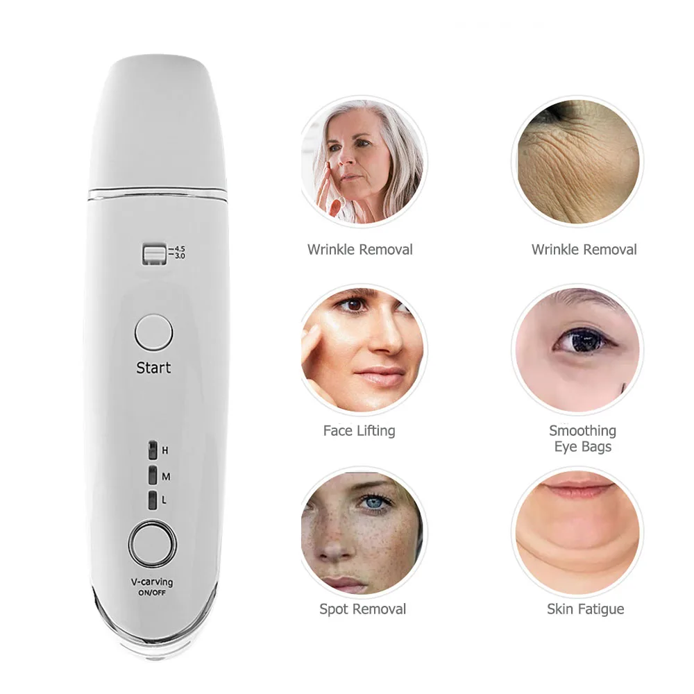 

Mini Hifu Ultrasonic RF Face Lifting Wrinkle Removal Line V-Shape Anti-Aging Skin Tightening Eye Care Beauty Device For Home SPA