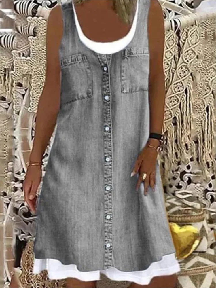 Женское платье с принтом летние свободные повседневные платья без рукавов