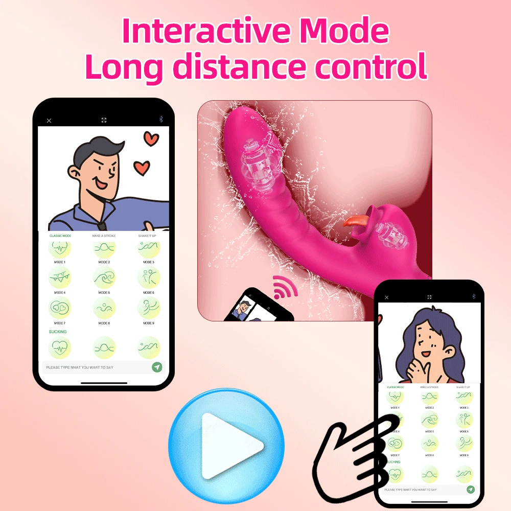 Лизающий вибратор для женщин язык клитор стимулятор секс-игрушки взрослых с