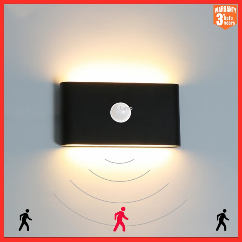 

Garden Wall Lamp Outdoor Waterproof IP65 with Human Body Sensing Motion and Light Sensor Porch Corridor Decor Lighting