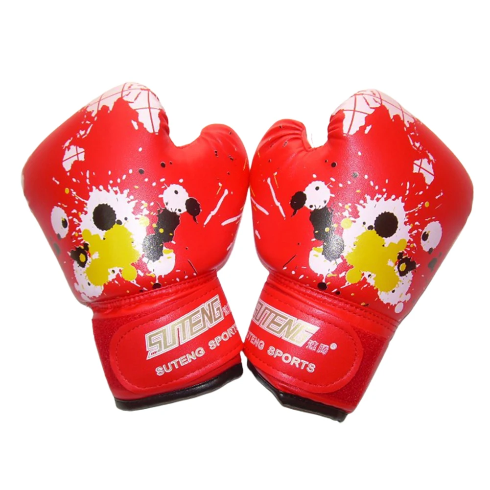 

1pair Sports Kids Children PU Leather Training Sparring Professional Kickboxing Baby Punch Boys Girls Boxing Gloves Fight Mitts