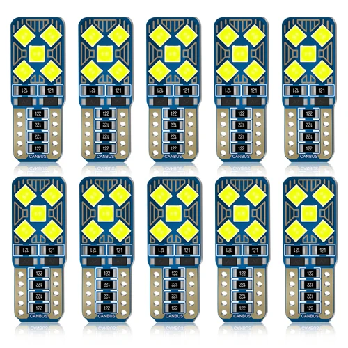 

10 шт. Canbus W5W T10 светодиод 168 194 светодиод 5w5 автомобиль 10SMD FLS35 чипы Внутренняя купольная лампа для чтения номерного знака сигнальная лампа белый 12 В